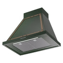 ILVE Nostalgie II 30-Inch 600 CFM Wall Mounted Range Hood in Emerald Green with Bronze Trim (UANB30EGB)