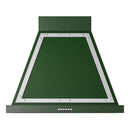 ILVE Nostalgie II 30-Inch 600 CFM Wall Mounted Range Hood in Emerald Green with Chrome Trim (UANB30EGC)