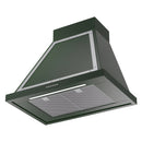 ILVE Nostalgie II 30-Inch 600 CFM Wall Mounted Range Hood in Emerald Green with Chrome Trim (UANB30EGC)