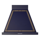 ILVE Nostalgie II 30-Inch 600 CFM Wall Mounted Range Hood in Midnight Blue with Bronze Trim (UANB30MBB)