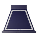 ILVE Nostalgie II 30-Inch 600 CFM Wall Mounted Range Hood in Midnight Blue with Chrome Trim (UANB30MBC)