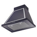 ILVE Nostalgie II 30-Inch 600 CFM Wall Mounted Range Hood in Midnight Blue with Chrome Trim (UANB30MBC)