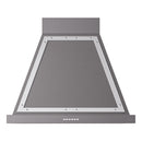 ILVE Nostalgie II 30-Inch 600 CFM Wall Mounted Range Hood in Matte Graphite with Chrome Trim (UANB30MGC)
