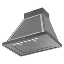 ILVE Nostalgie II 30-Inch 600 CFM Wall Mounted Range Hood in Matte Graphite with Chrome Trim (UANB30MGC)