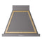 ILVE Nostalgie II 30-Inch 600 CFM Wall Mounted Range Hood in Matte Graphite with Brass Trim (UANB30MGG)