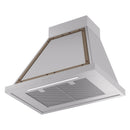 ILVE Nostalgie II 30-Inch 600 CFM Wall Mounted Range Hood in Stainless Steel with Bronze Trim (UANB30SSB)