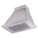 ILVE Nostalgie II 30-Inch 600 CFM Wall Mounted Range Hood in Stainless Steel with Copper Trim (UANB30SSP)