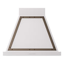 ILVE Nostalgie II 30-Inch 600 CFM Wall Mounted Range Hood in White with Bronze Trim (UANB30WHB)