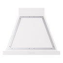 ILVE Nostalgie II 30-Inch 600 CFM Wall Mounted Range Hood in White with Chrome Trim (UANB30WHC)