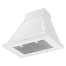 ILVE Nostalgie II 30-Inch 600 CFM Wall Mounted Range Hood in White with Chrome Trim (UANB30WHC)