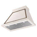 ILVE Nostalgie II 36-Inch 600 CFM Wall Mounted Range Hood in Antique White with Bronze Trim (UANB36AWB)