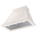 ILVE Nostalgie II 36-Inch 600 CFM Wall Mounted Range Hood in Antique White with Chrome Trim (UANB36AWC)