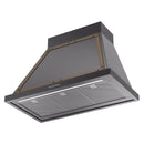 ILVE Nostalgie II 36-Inch 600 CFM Wall Mounted Range Hood in Glossy Black with Bronze Trim (UANB36BKB)