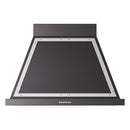 ILVE Nostalgie II 36-Inch 600 CFM Wall Mounted Range Hood in Glossy Black with Chrome Trim (UANB36BKC)