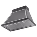 ILVE Nostalgie II 36-Inch 600 CFM Wall Mounted Range Hood in Glossy Black with Chrome Trim (UANB36BKC)