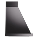ILVE Nostalgie II 36-Inch 600 CFM Wall Mounted Range Hood in Glossy Black with Chrome Trim (UANB36BKC)