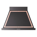 ILVE Nostalgie II 36-Inch 600 CFM Wall Mounted Range Hood in Glossy Black with Copper Trim (UANB36BKP)