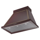 ILVE Nostalgie II 36-Inch 600 CFM Wall Mounted Range Hood in Burgundy with Bronze Trim (UANB36BUB)