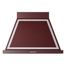 ILVE Nostalgie II 36-Inch 600 CFM Wall Mounted Range Hood in Burgundy with Chrome Trim (UANB36BUC)