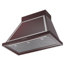 ILVE Nostalgie II 36-Inch 600 CFM Wall Mounted Range Hood in Burgundy with Chrome Trim (UANB36BUC)