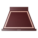 ILVE Nostalgie II 36-Inch 600 CFM Wall Mounted Range Hood in Burgundy with Copper Trim (UANB36BUP)