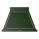 ILVE Nostalgie II 36-Inch 600 CFM Wall Mounted Range Hood in Emerald Green with Bronze Trim (UANB36EGB)