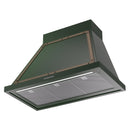 ILVE Nostalgie II 36-Inch 600 CFM Wall Mounted Range Hood in Emerald Green with Bronze Trim (UANB36EGB)