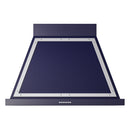 ILVE Nostalgie II 36-Inch 600 CFM Wall Mounted Range Hood in Midnight Blue with Chrome Trim (UANB36MBC)
