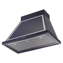 ILVE Nostalgie II 36-Inch 600 CFM Wall Mounted Range Hood in Midnight Blue with Chrome Trim (UANB36MBC)