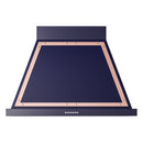 ILVE Nostalgie II 36-Inch 600 CFM Wall Mounted Range Hood in Midnight Blue with Copper Trim (UANB36MBP)