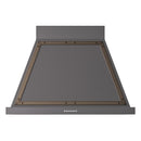 ILVE Nostalgie II 36-Inch 600 CFM Wall Mounted Range Hood in Matte Graphite with Bronze Trim (UANB36MGB)