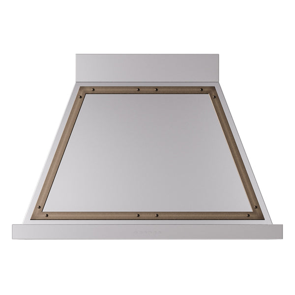 ILVE Nostalgie II 36-Inch 600 CFM Wall Mounted Range Hood in Stainless Steel with Bronze Trim (UANB36SSB)