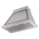 ILVE Nostalgie II 36-Inch 600 CFM Wall Mounted Range Hood in Stainless Steel with Bronze Trim (UANB36SSB)