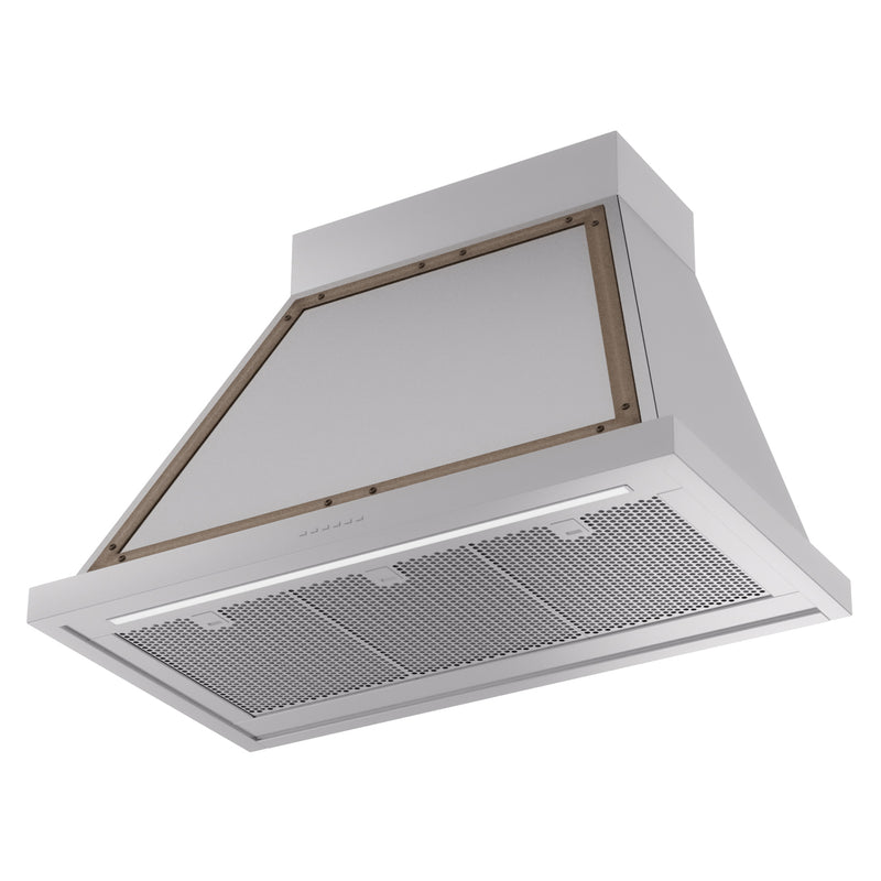 ILVE Nostalgie II 36-Inch 600 CFM Wall Mounted Range Hood in Stainless Steel with Bronze Trim (UANB36SSB)