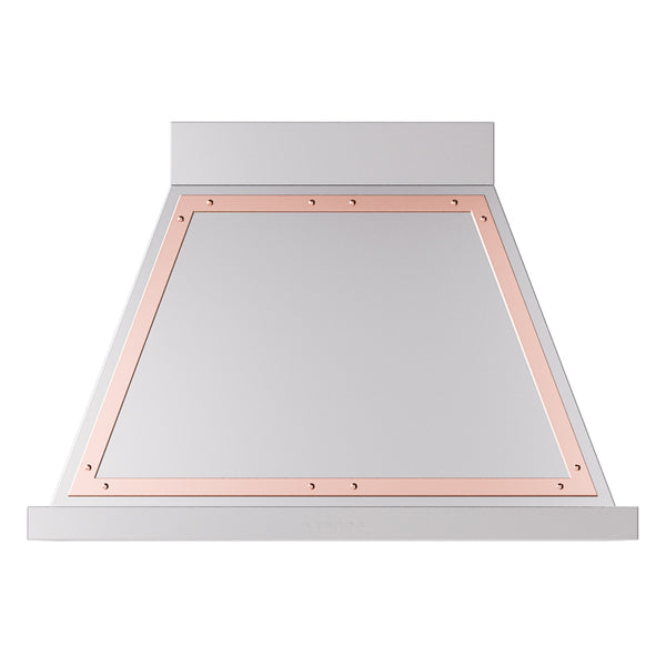 ILVE Nostalgie II 36-Inch 600 CFM Wall Mounted Range Hood in Stainless Steel with Copper Trim (UANB36SSP)