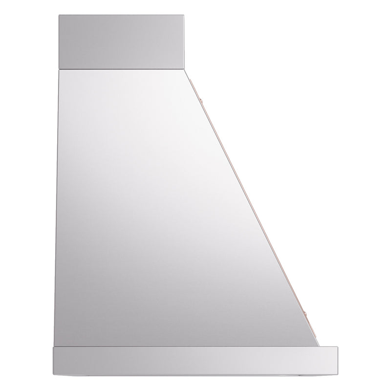 ILVE Nostalgie II 36-Inch 600 CFM Wall Mounted Range Hood in Stainless Steel with Copper Trim (UANB36SSP)
