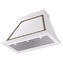 ILVE Nostalgie II 36-Inch 600 CFM Wall Mounted Range Hood in White with Bronze Trim (UANB36WHB)