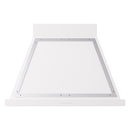 ILVE Nostalgie II 36-Inch 600 CFM Wall Mounted Range Hood in White with Chrome Trim (UANB36WHC)