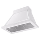ILVE Nostalgie II 36-Inch 600 CFM Wall Mounted Range Hood in White with Chrome Trim (UANB36WHC)