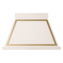 ILVE Nostalgie II 40-Inch 600 CFM Wall Mounted Range Hood in Antique White with Brass Trim (UANB40AWG)
