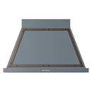 ILVE Nostalgie II 40-Inch 600 CFM Wall Mounted Range Hood in Blue Grey with Bronze Trim (UANB40BGB)