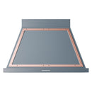 ILVE Nostalgie II 40-Inch 600 CFM Wall Mounted Range Hood in Blue Grey with Copper Trim (UANB40BGP)
