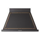 ILVE Nostalgie II 40-Inch 600 CFM Wall Mounted Range Hood in Glossy Black with Bronze Trim (UANB40BKB)