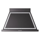 ILVE Nostalgie II 40-Inch 600 CFM Wall Mounted Range Hood in Glossy Black with Chrome Trim (UANB40BKC)