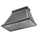 ILVE Nostalgie II 40-Inch 600 CFM Wall Mounted Range Hood in Glossy Black with Chrome Trim (UANB40BKC)