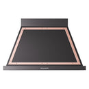 ILVE Nostalgie II 40-Inch 600 CFM Wall Mounted Range Hood in Glossy Black with Copper Trim (UANB40BKP)