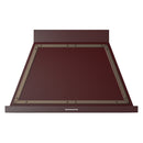 ILVE Nostalgie II 40-Inch 600 CFM Wall Mounted Range Hood in Burgundy with Bronze Trim (UANB40BUB)