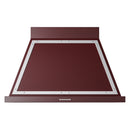 ILVE Nostalgie II 40-Inch 600 CFM Wall Mounted Range Hood in Burgundy with Chrome Trim (UANB40BUC)