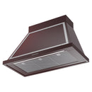 ILVE Nostalgie II 40-Inch 600 CFM Wall Mounted Range Hood in Burgundy with Chrome Trim (UANB40BUC)