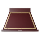 ILVE Nostalgie II 40-Inch 600 CFM Wall Mounted Range Hood in Burgundy with Brass Trim (UANB40BUG)